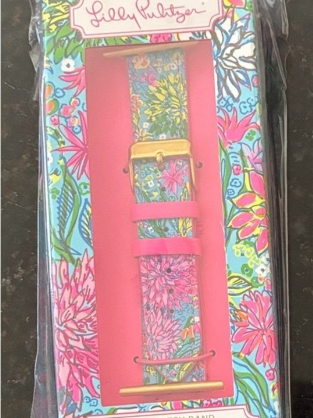 Lilly Pulitzer Floral Watch Strap - Pink, Aqua & Green